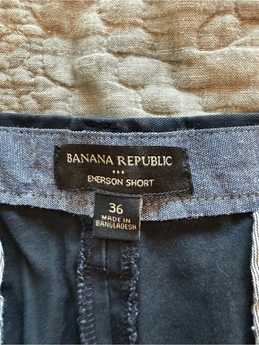 Banana Republic Men's Navy Flat Front Casual Shorts
